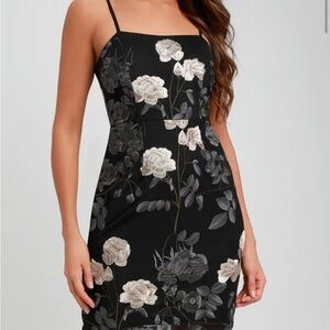 Floral Black Dress